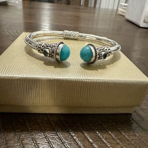 Blue Sterling Silver Bracelet